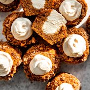 A picture of Pumpkin Muffins with Maple Cream Cheese Filling