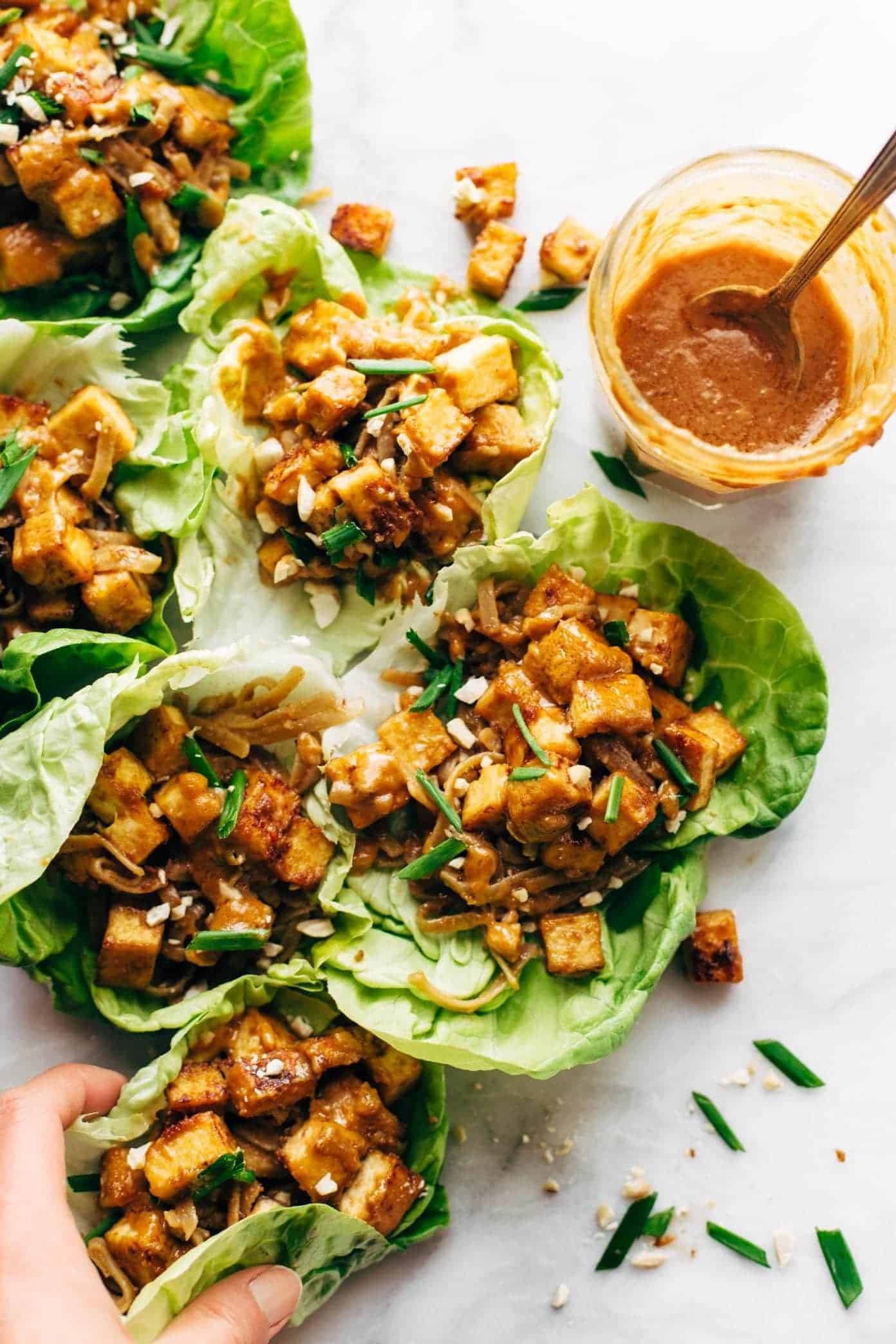 Vegan lettuce wraps.