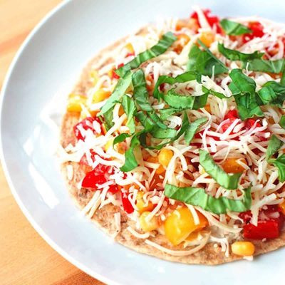 A picture of <span class="fn">Mozzarella, Basil and Corn Quesadilla