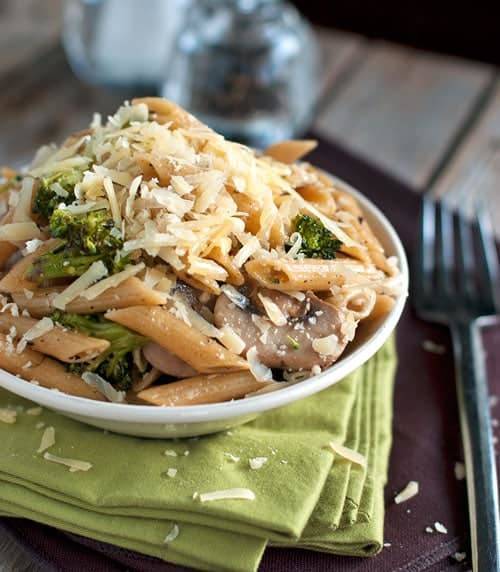 A picture of Rustic Garlic Butter Pasta with Roasted Broccoli